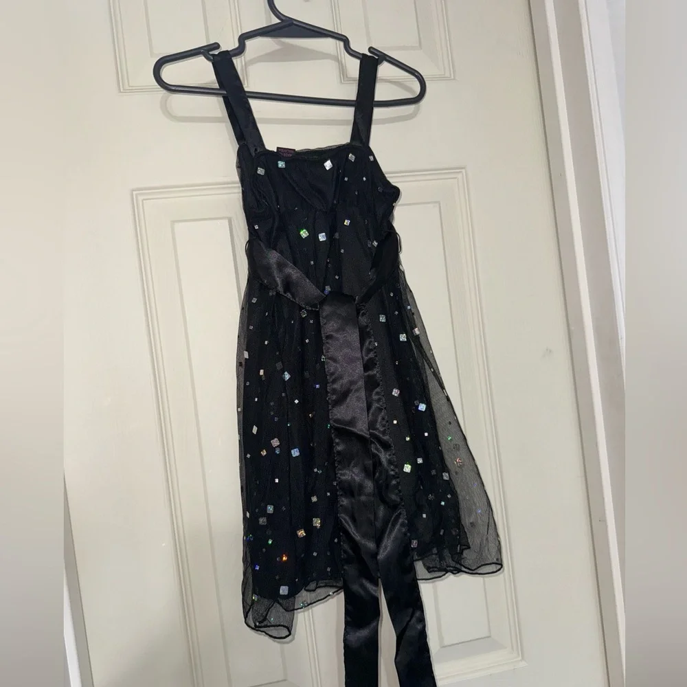 New with Tags Self Esteem Vintage Y2K Girls Black Sequin Dress 4T